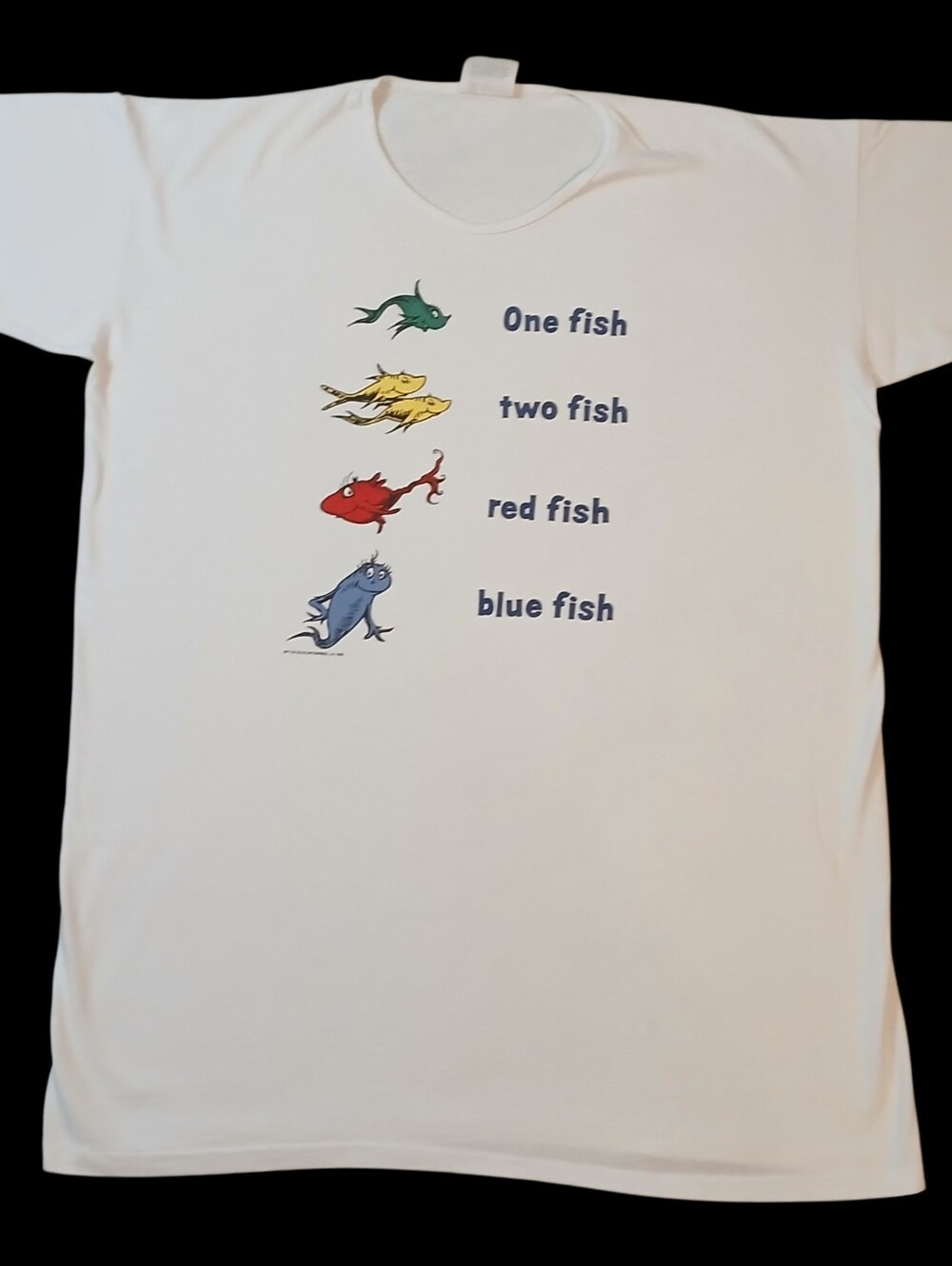 Vintage Dr Seuss One Fish Two Fish Graphic Tee 1995 90's Single Stitch